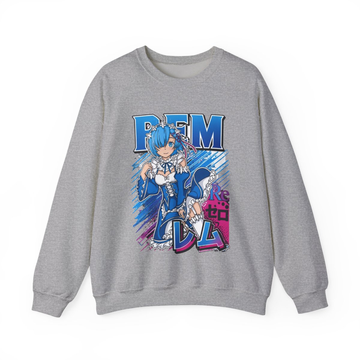 Rem Hoodies, Re:Zero Hoodies, Anime Hoodies, Vintage Sweater - Artsholic - Fan Art Merch - alternate angle 5, merchandise